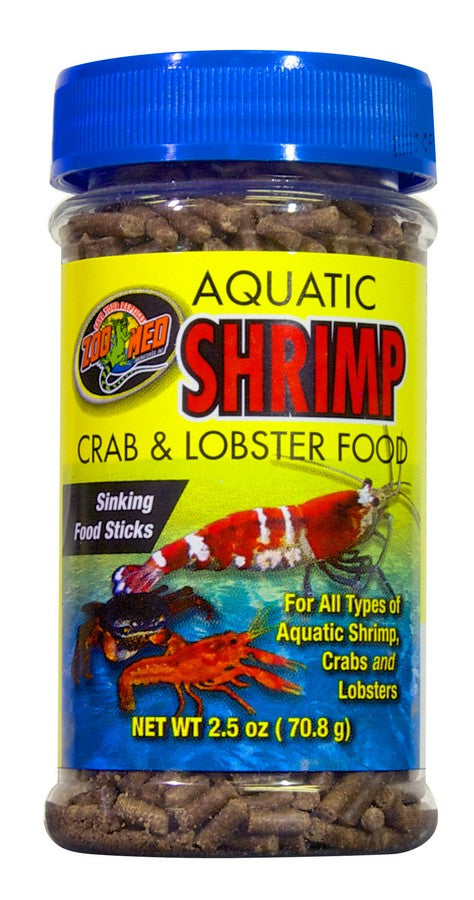 24 oz (12 x 2 oz) Zoo Med Aquatic Shrimp, Crab and Lobster Food