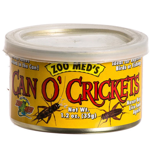 4.8 oz (4 x 1.2 oz) Zoo Med Can O' Crickets for Reptiles and Birds