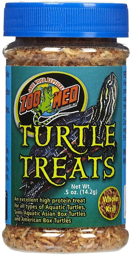 3 oz (6 x 0.5 oz) Zoo Med Turtle Treats Whole Krill High Protein Treat for All Turtles