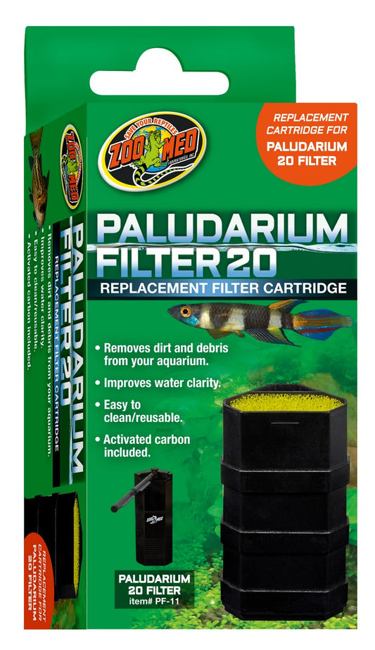 6 count (6 x 1 ct) Zoo Med Paludarium 20 Replacement Filter Cartridge