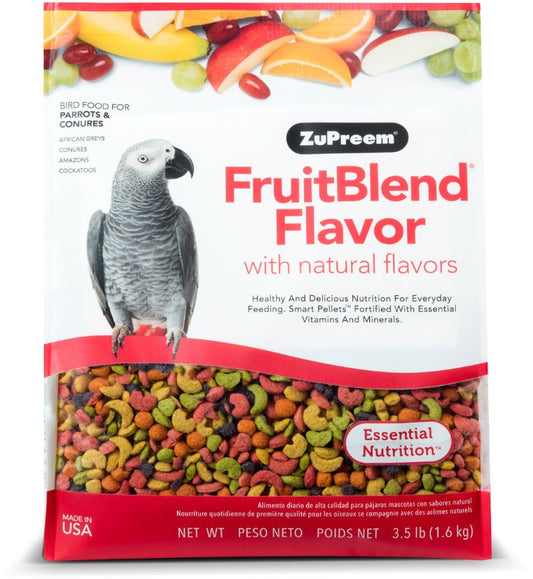 10.5 lb (3 x 3.5 lb) ZuPreem FruitBlend Flavor with Natural Flavors Bird Food for Parrots and Conures